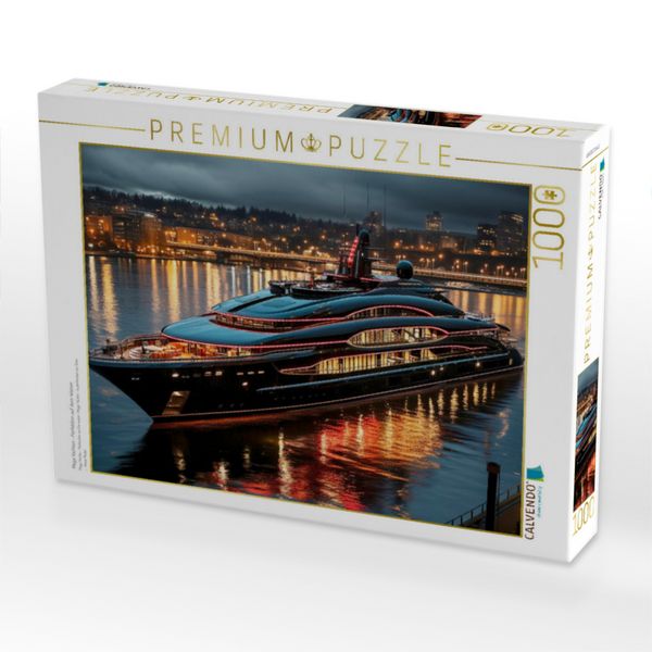 Produktbild: CALVENDO Puzzle Mega Yachten - Perfektion auf dem Wasser | 1000 Teile Lege-Gr&ouml;&szlig;e 64x48cm Foto-Puzzle f&uuml;r gl&uuml;ckliche Stunden