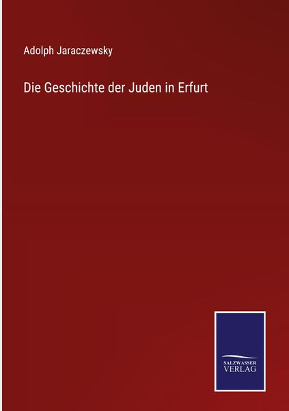 Produktbild: Die Geschichte der Juden in Erfurt