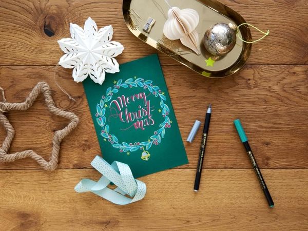 Produktbild: Edding 1340 metallic brushpen, Pinselstift 4er-Set Xmas