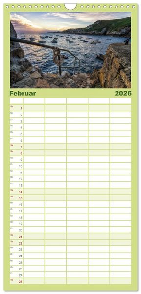 Produktbild: Familienplaner 2026 - Sehnsucht Bretagne mit 5 Spalten (Wandkalender, 21 x 45 cm) CALVENDO
