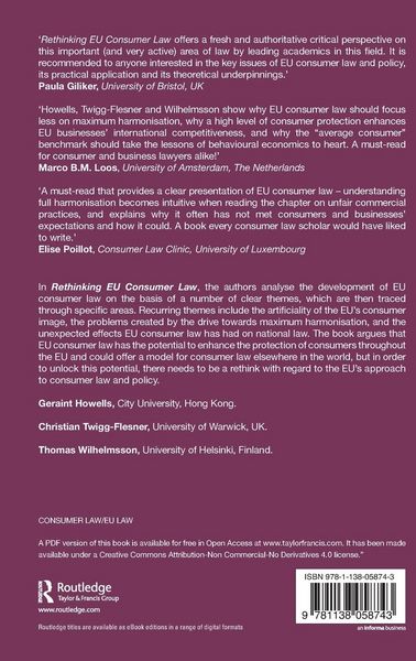 Produktbild: Rethinking EU Consumer Law