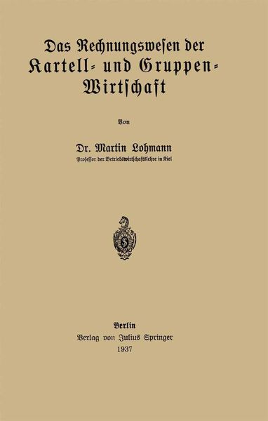 Produktbild: Das Rechnungswesen der Kartell- und Gruppen-Wirtschaft