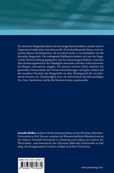 Produktbild: Die deutsche B&uuml;rgschaft und die kolumbianische fianza civil &ndash; Eine rechtsvergleichende Betrachtung