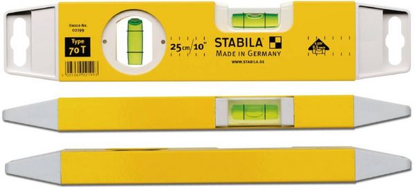 Produktbild: Stabila Type 70 T 2199 Torpedo-Wasserwaage 25cm 0.5 mm/m