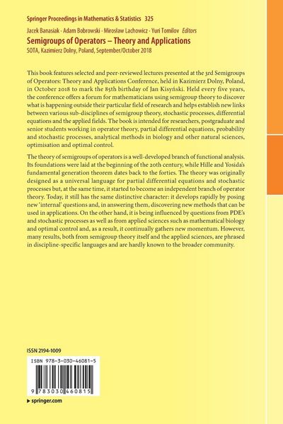 Produktbild: Semigroups of Operators &ndash; Theory and Applications