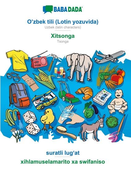 Produktbild: O'zbek tili (Lotin yozuvida) - Xitsonga, suratli lug&iquest;at, BW