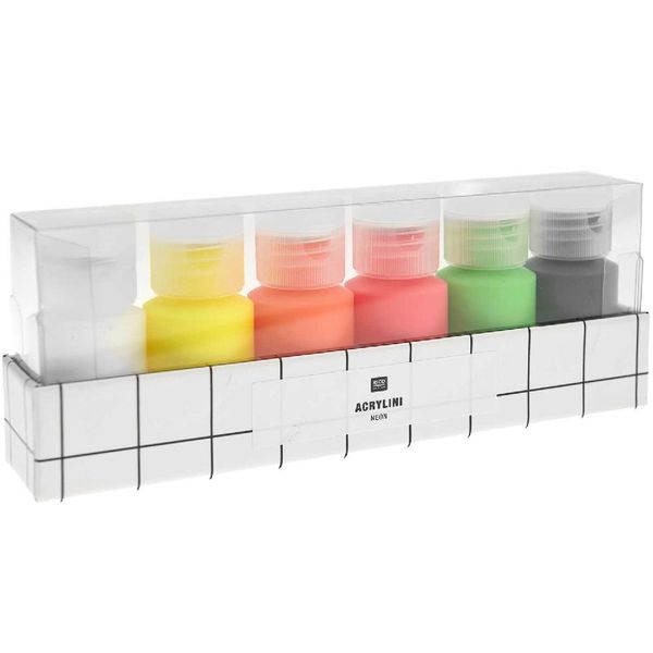 Produktbild: Acrylini Set Neon, 6 x 22 ml