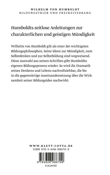 Produktbild: Bildungstrieb und Freiheitsdrang