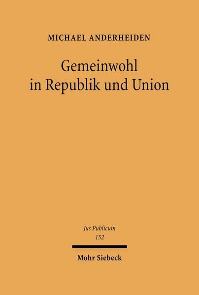 Produktbild: Gemeinwohl in Republik und Union