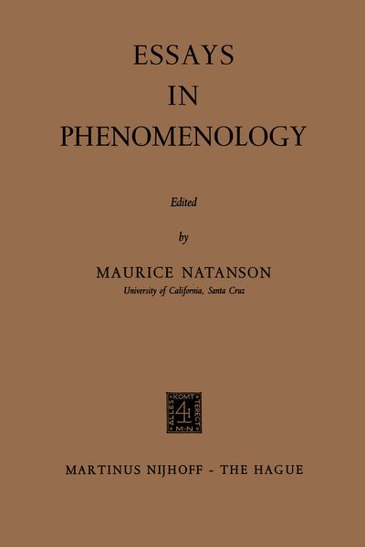 Produktbild: Essays in Phenomenology