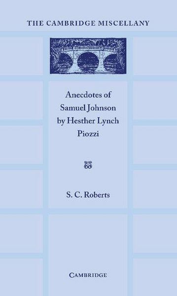 Produktbild: Anecdotes of Samuel Johnson