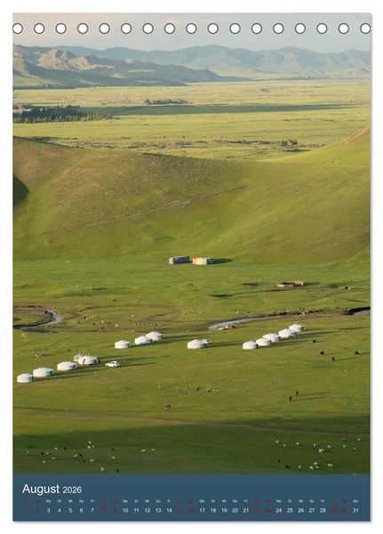 Produktbild: Mongolei - Mensch, Natur und Religion im Einklang (Tischkalender 2026 DIN A5 hoch), CALVENDO Monatskalender