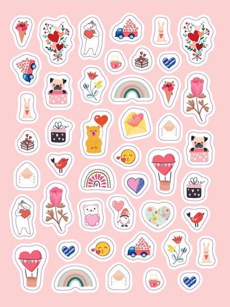 Produktbild: Stickerbuch Love I &Uuml;ber 1000 Sticker
