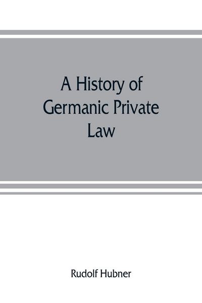 Produktbild: A history of Germanic private law