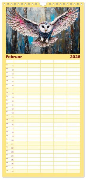 Produktbild: Familienplaner 2026 - Wilde Sch&ouml;nheiten. Ein Jahr mit majest&auml;tischen Tieren mit 5 Spalten (Wandkalender, 21 x 45 cm) CALVENDO
