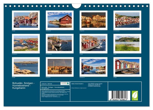 Produktbild: Bohusl&auml;n. Sm&ouml;gen - Hunnebostrand - Kungshamn (Wandkalender 2026 DIN A4 quer), CALVENDO Monatskalender