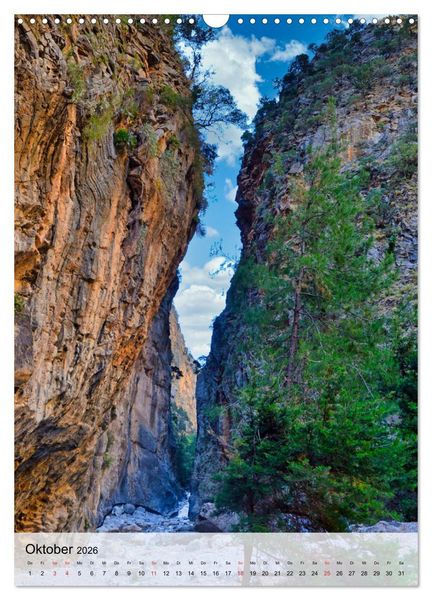Produktbild: Naturerlebnis Samaria Schlucht auf Kreta (Wandkalender 2026 DIN A3 hoch), CALVENDO Monatskalender