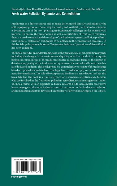 Produktbild: Fresh Water Pollution Dynamics and Remediation