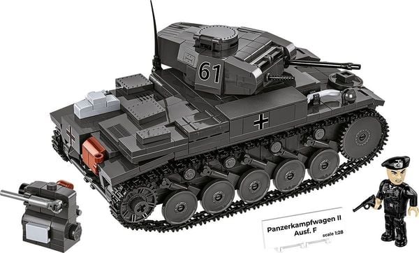 Produktbild: COBI Historical Collection 2597 - Panzerkampfwagen II Aus.f, World War II, 1:28 Bausatz 813 Klemmbausteine/1 Figur