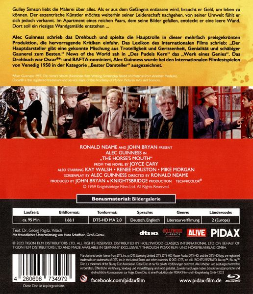 Produktbild: Des Pudels Kern (The Horse&rsquo;s Mouth) / Preisgekr&ouml;ntes Meisterwerk von und mit Alec Guinness (Pidax Film-Klassiker)