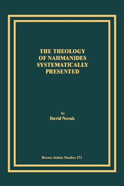 Produktbild: The Theology of Nahmanides Systematically Presented