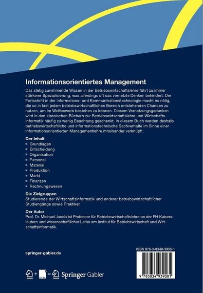 Produktbild: Informationsorientiertes Management