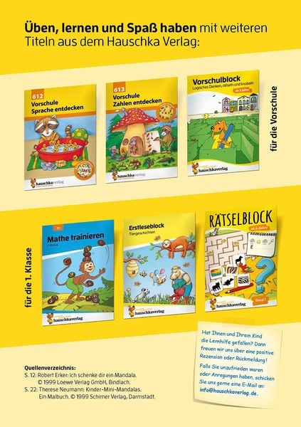 Vorschule: Schulreife fördern