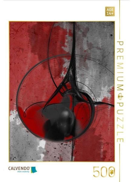 CALVENDO Puzzle Fantasie in rot, schwarz und grau | 500 Teile Lege-Größe 48 × 36 cm Foto-Puzzle für Erwachsene