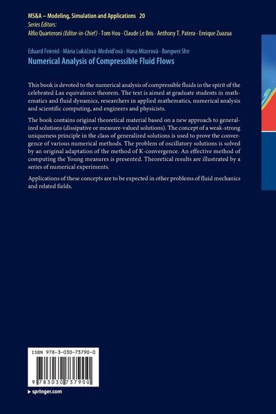 Produktbild: Numerical Analysis of Compressible Fluid Flows