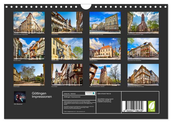 Produktbild: G&ouml;ttingen Impressionen (Wandkalender 2026 DIN A4 quer), CALVENDO Monatskalender