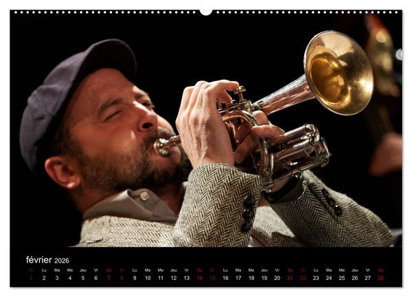 Produktbild: Jazz Trompettes (Calendrier mural 2026 DIN A2 vertical) calendrier de bureau