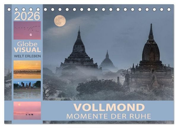 Vollmond - Momente der Ruhe (Tischkalender 2026 DIN A5 quer), CALVENDO Monatskalender