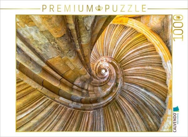 CALVENDO Puzzle Großer Wendelstein mit freitragender Treppe in Torgau. | 1000 Teile Lege-Größe 64x48cm Foto-Puzzle für glückliche Stunden