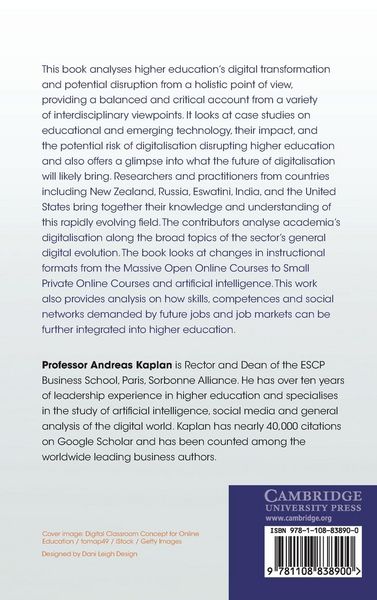 Produktbild: Digital Transformation and Disruption of Higher Education