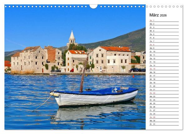 Produktbild: Kroatien - Traumhafte Landschaften und faszinierende St&auml;dte (Wandkalender 2026 DIN A3 quer), CALVENDO Monatskalender
