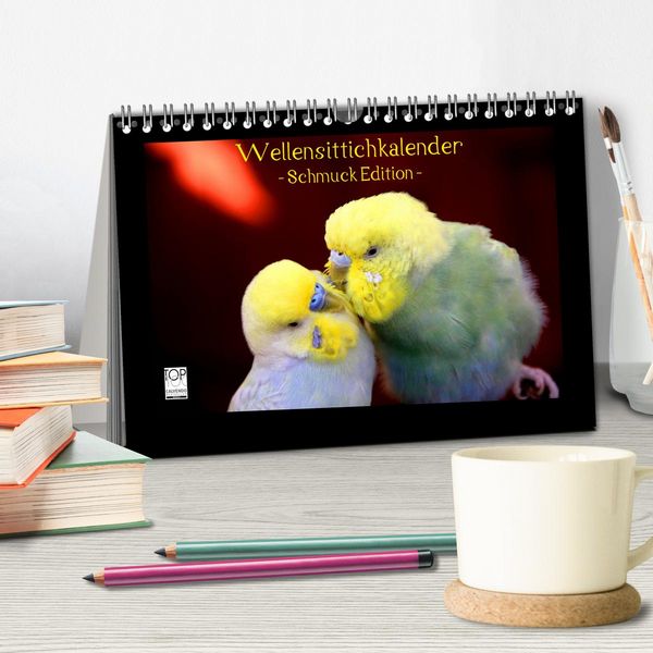 Produktbild: Wellensittichkalender - Schmuck Edition (Tischkalender 2026 DIN A5 quer), CALVENDO Monatskalender