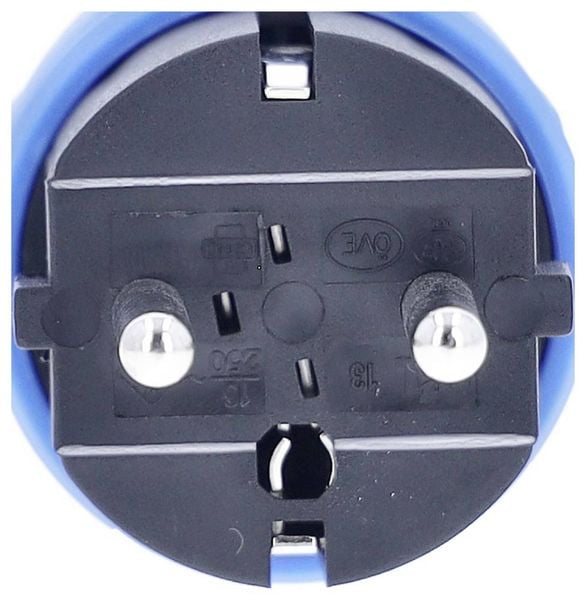 Produktbild: AS Schwabe 62401 Schutzkontaktstecker Gummi 230V Blau IP44