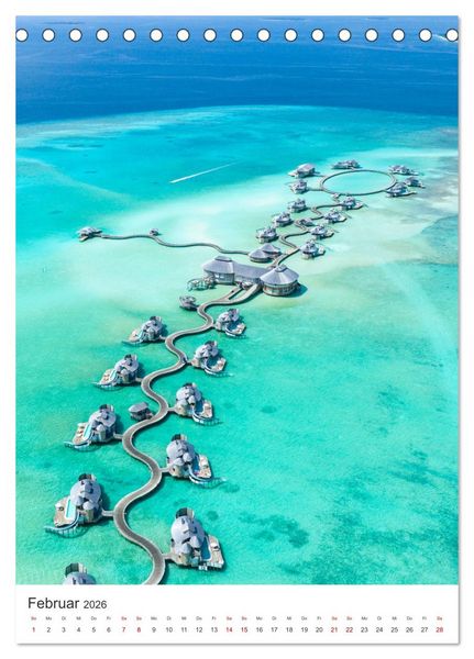 Produktbild: Malediven - Das wundersch&ouml;ne Urlaubsparadies. (Tischkalender 2026 DIN A5 hoch), CALVENDO Monatskalender