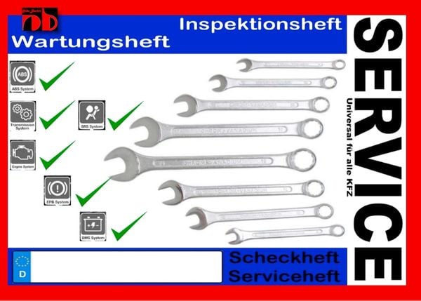 Universal KFZ Inspektionsheft Serviceheft Wartungsheft Scheckheft