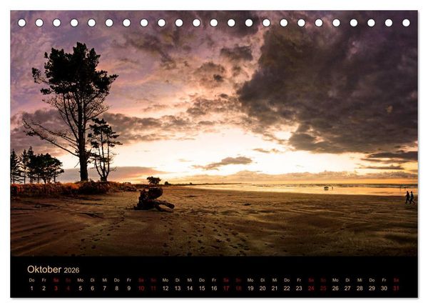 Produktbild: S&uuml;dseetraum Neuseeland (Tischkalender 2026 DIN A5 quer), CALVENDO Monatskalender