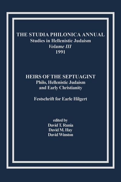 Produktbild: The Studia Philonica Annual, III, 1991