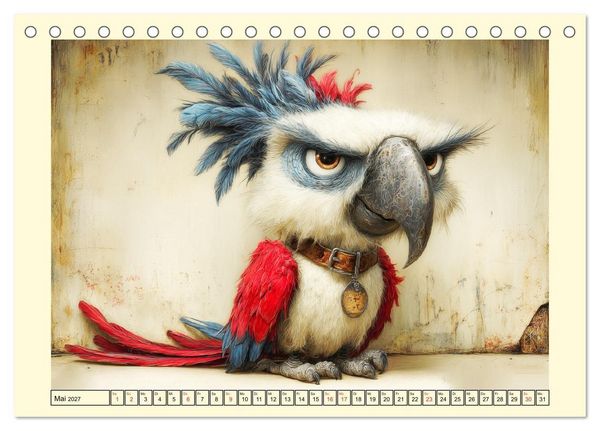 Produktbild: Schr&auml;ge V&ouml;gel. Skurrile Portraits mit Charakter und Charme (Tischkalender 2027 DIN A5 quer), CALVENDO Monatskalender