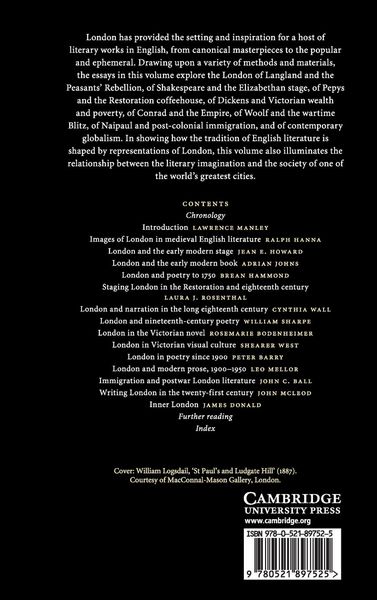Produktbild: The Cambridge Companion to the Literature of London