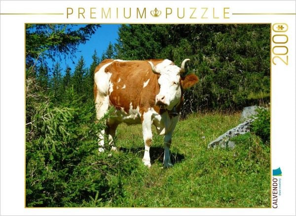 CALVENDO Puzzle Kuh auf der Alm | 2000 Teile Lege-Größe 90x67cm Foto-Puzzle für glückliche Stunden, Sonstige von , Calvendo Puzzle, 4059477284549