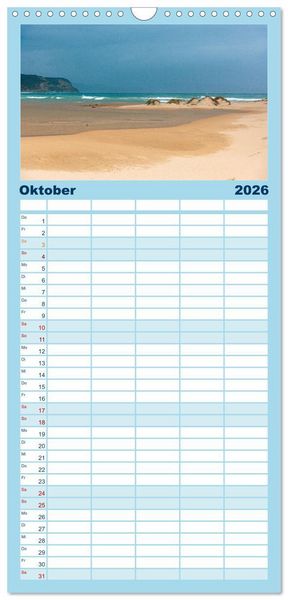 Produktbild: Familienplaner 2026 - Andalusische Atlantikk&uuml;ste mit 5 Spalten (Wandkalender, 21 x 45 cm) CALVENDO