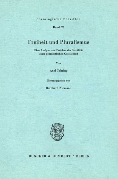 Produktbild: Freiheit und Pluralismus.