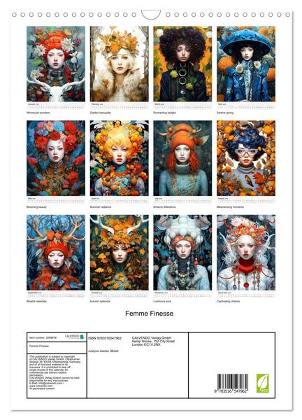 Produktbild: Femme Finesse (Wall Calendar 2026 DIN A3 portrait), CALVENDO 12 Month Wall Calendar