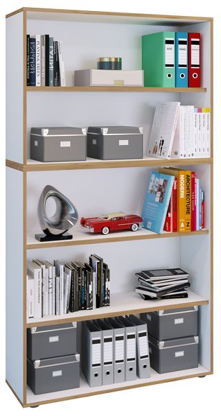 Produktbild: Holz B&uuml;ro Regal B&uuml;cher Ordner Salia 5fach B. 100cm