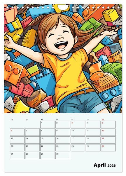Produktbild: Coole Manga Kids. Lustige Abenteuer im Pixelreich (Wandkalender 2026 DIN A4 hoch), CALVENDO Monatskalender
