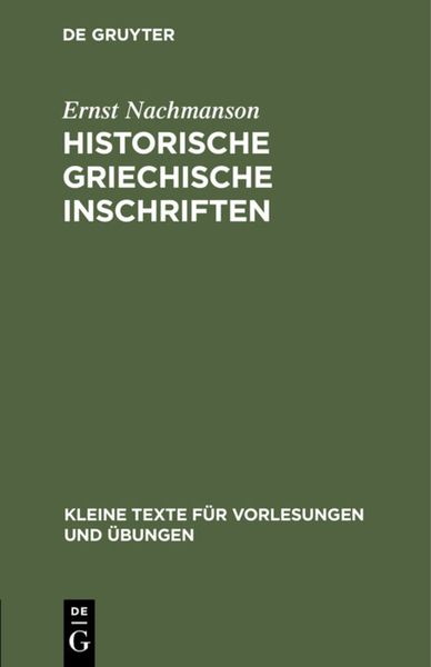 Produktbild: Historische griechische Inschriften
